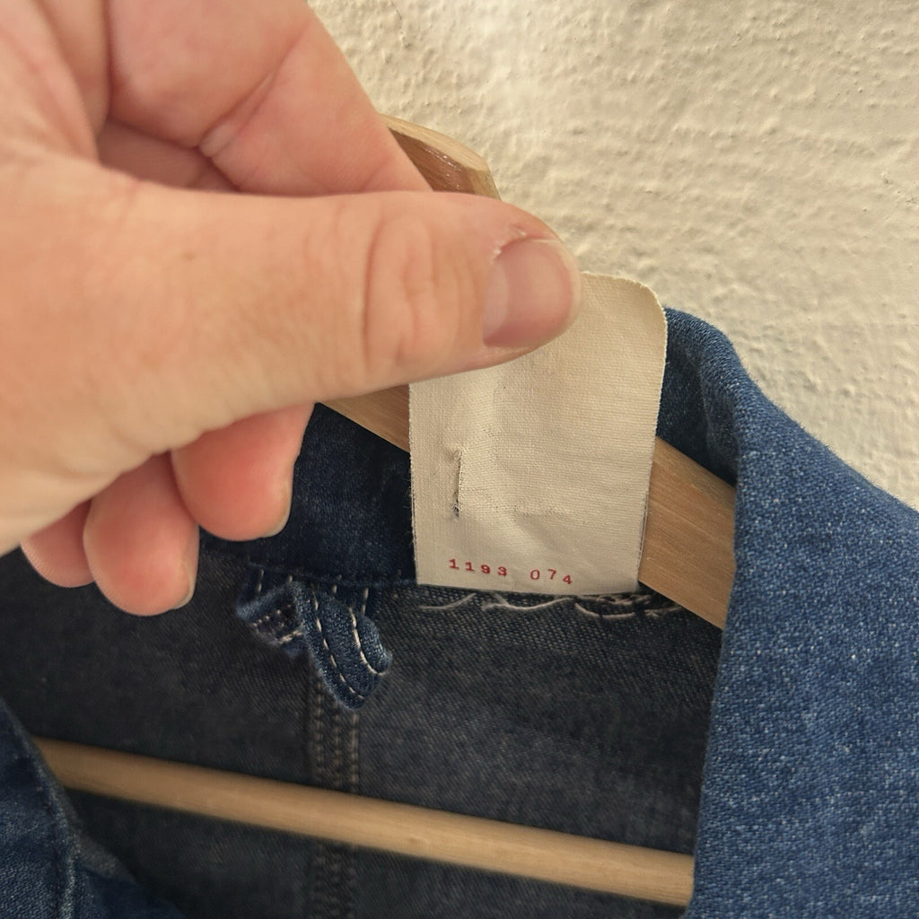 Vintage Carhartt Unlined Denim Chore Coat “Darkstone” 8C Union Men’s 40/Small