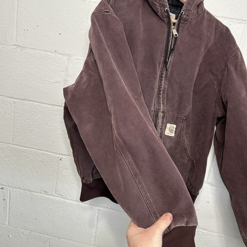 Vintage Carhartt Quilted Hooded Active Jacket “Burgundy/Wine” J06 BRG Men’s XL
