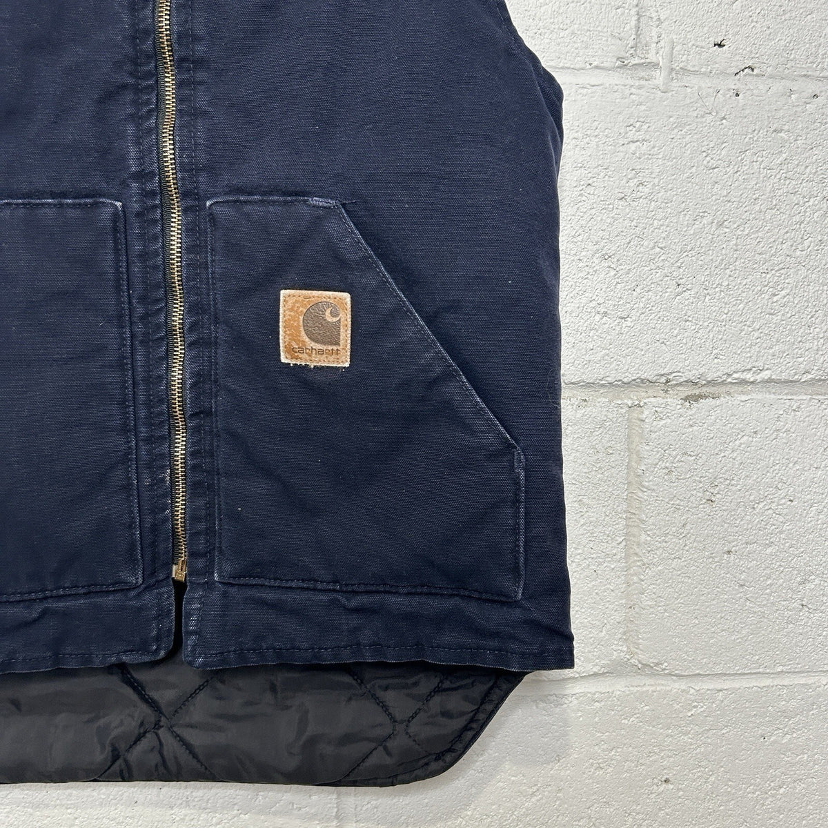 Vintage Carhartt Quilt-Lined Artic Vest “Midnight Blue” V02 MDT Men’s Small