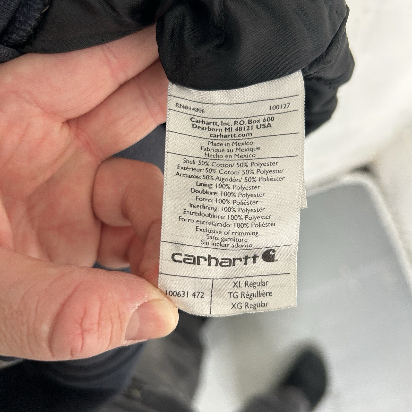 Carhartt Rain Defender 3-Season Midweight Jacket “Navy Blue” 100631 472 Men’s XL