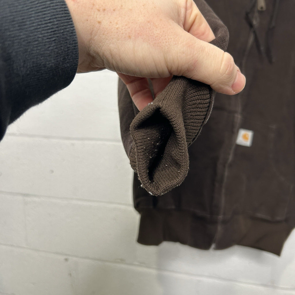 Y2K Carhartt Quilted Hooded Active Jacket “Dark Brown” WJ130 DKB Women’s XS