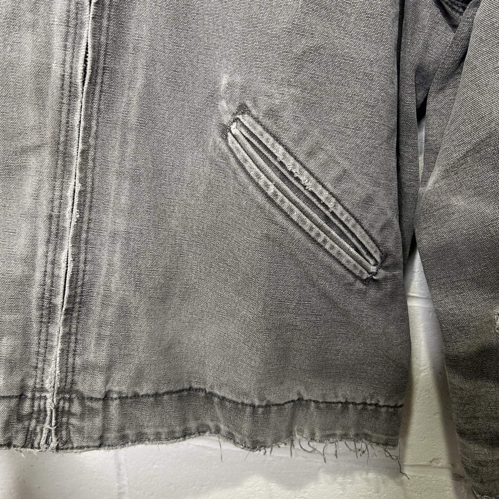 Thrashed Vintage Carhartt Blanket-Lined Detroit Jacket “Gravel” J97 GVL Men’s XL