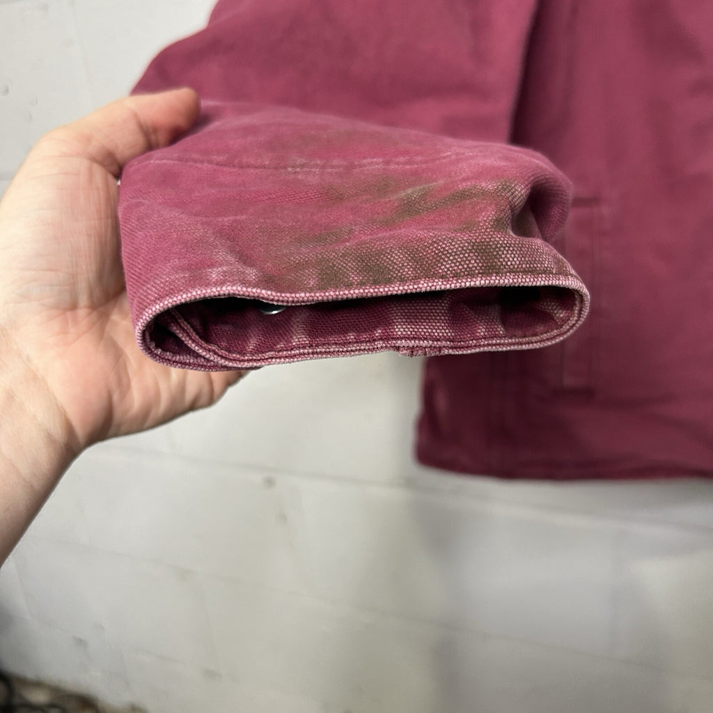 Y2K Carhartt Sherpa-Lined Sandstone Berkley Jacket “Merlot” 100657-648 Women’s M