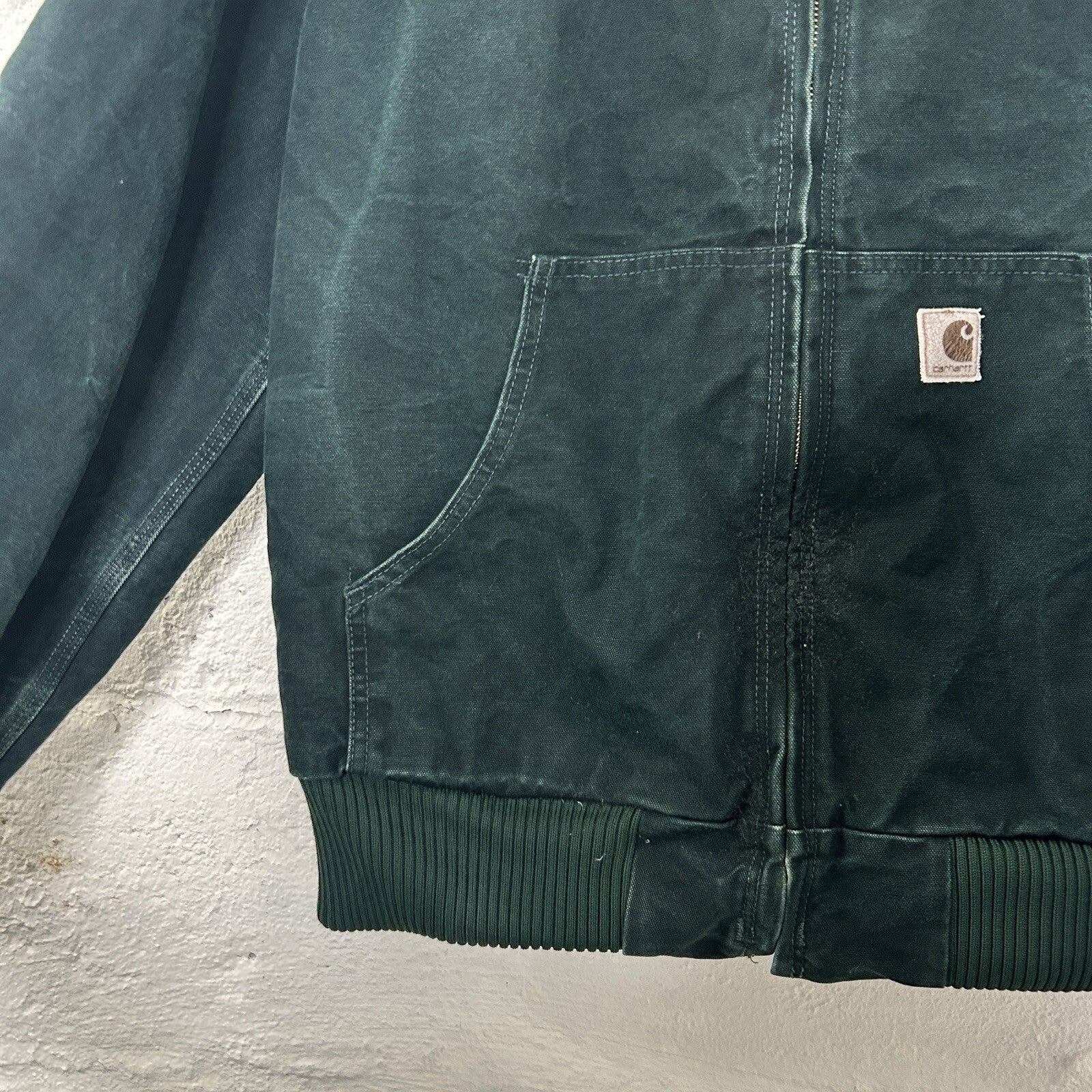 Vintage Carhartt Mesh-Lined Hooded Active Jacket “Spruce Green” J168 SPC Men’s L