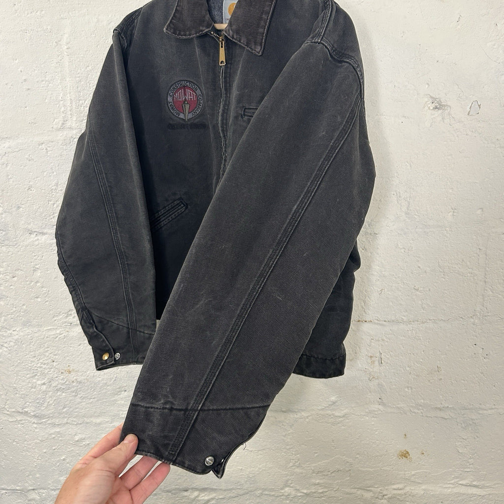 Vintage Faded Carhartt Blanket-Lined Detroit Jacket “Black” J01 BLK Men’s Large