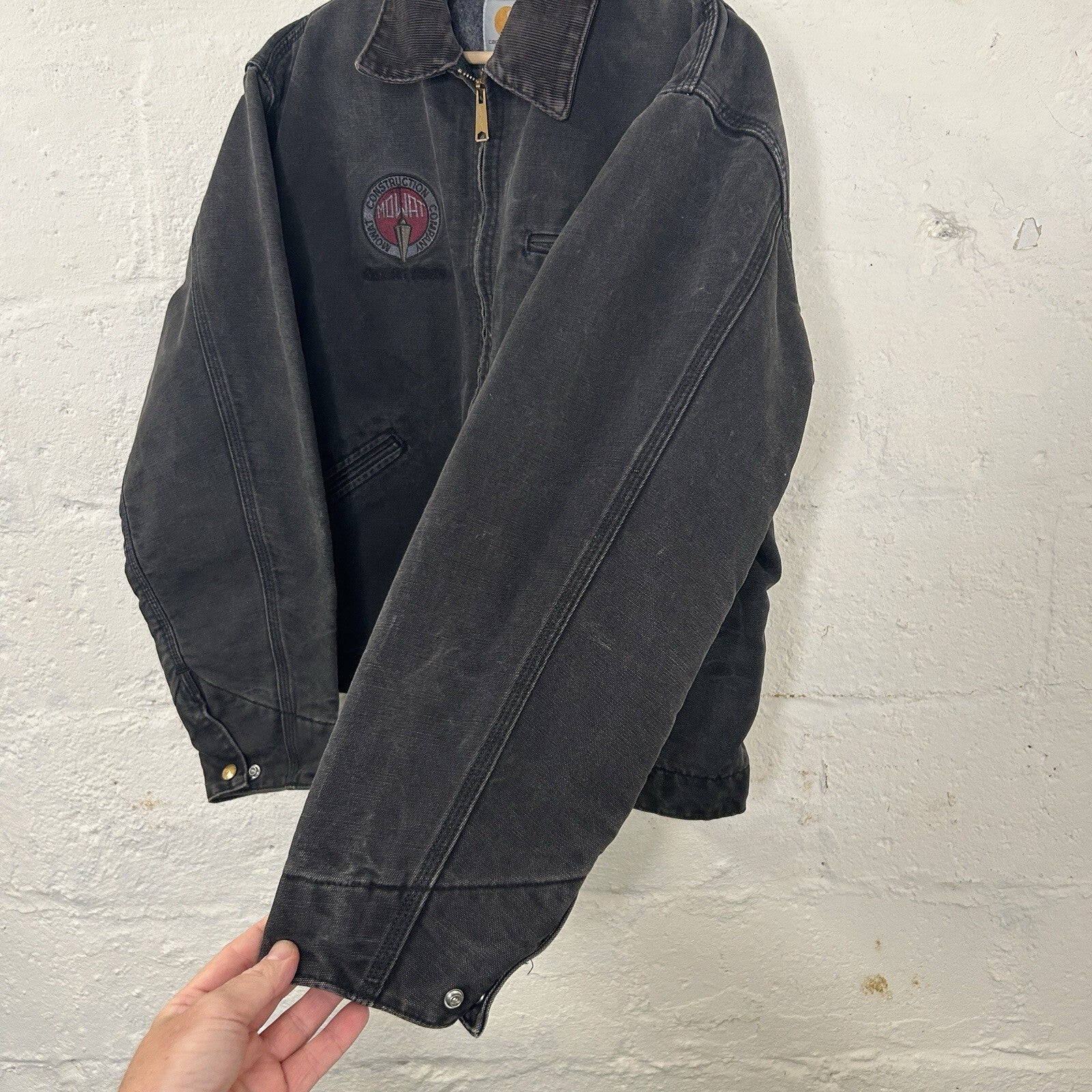 Vintage Faded Carhartt Blanket-Lined Detroit Jacket “Black” J01 BLK Men’s Large