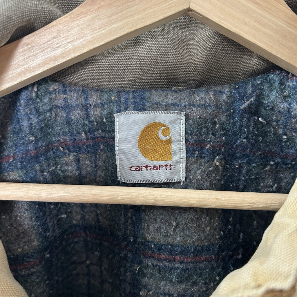 Vintage Carhartt Wool-Lined Cropped Duster Coat “Sand” Men’s Small