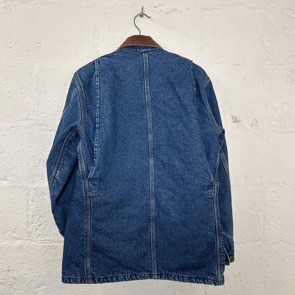 Vintage Carhartt Blanket-Lined Denim Chore Coat “Darkstone” C59 DST Men’s Small