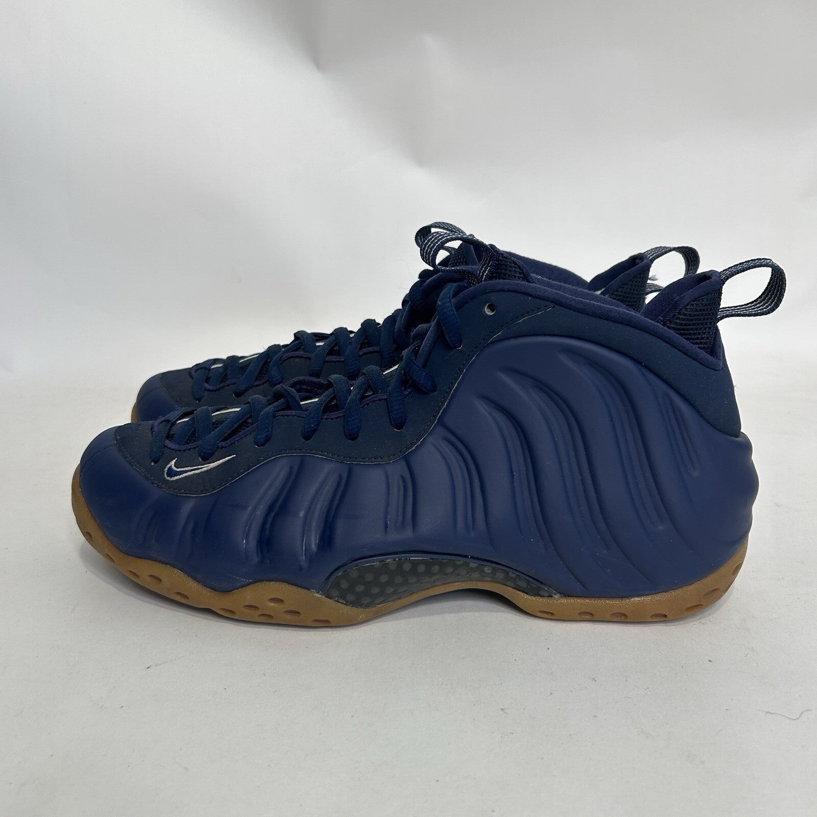 Nike Air Foamposite One “Navy Gum Midnight Navy” Sneakers 314996-405 Men’s 9.5