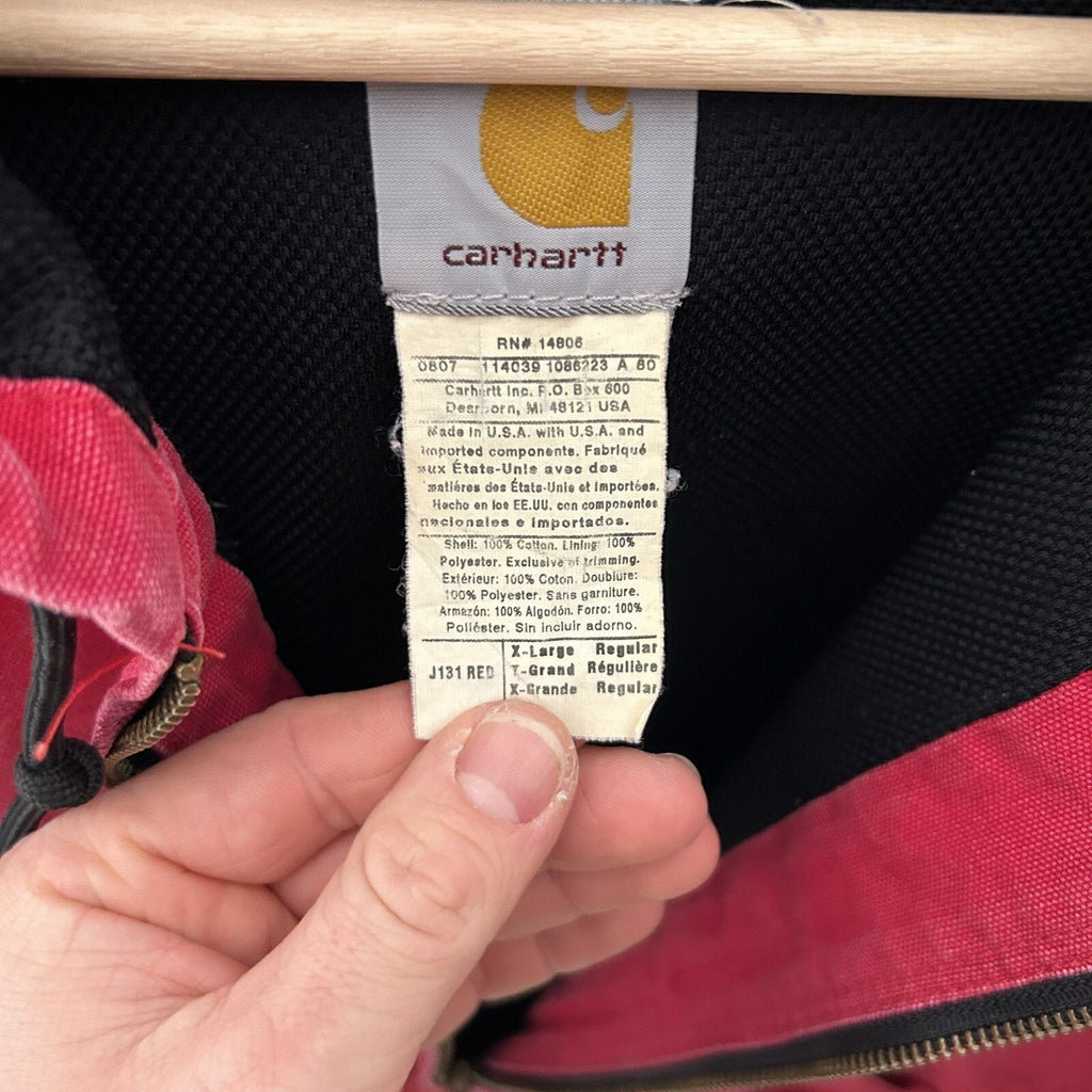 Vintage Carhartt Thermal-Lined Active Jacket “Red” J131 RED