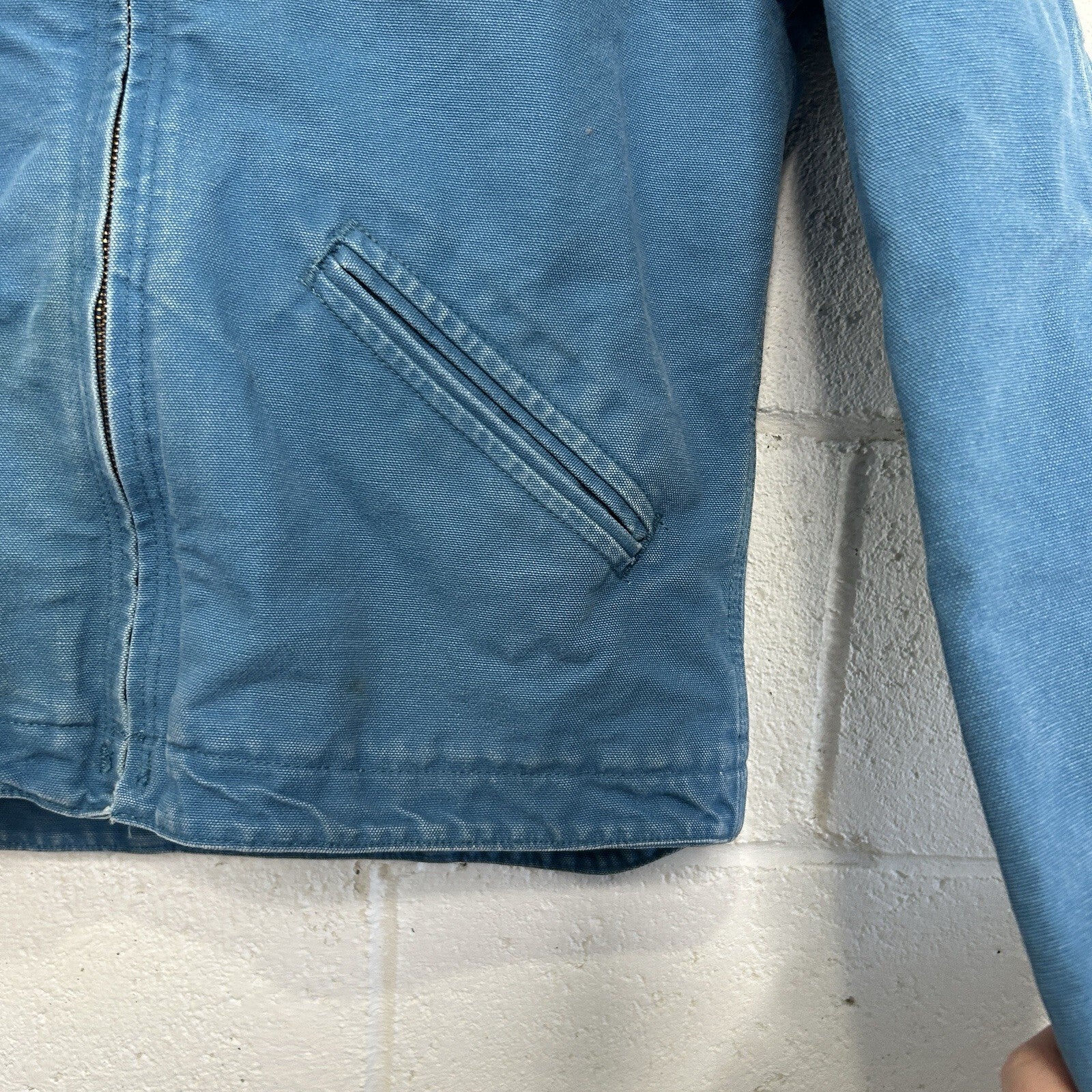 Y2K Carhartt Sherpa-Lined Hooded Detroit Jacket “Blue Topaz” WJ141 431 Women’s S