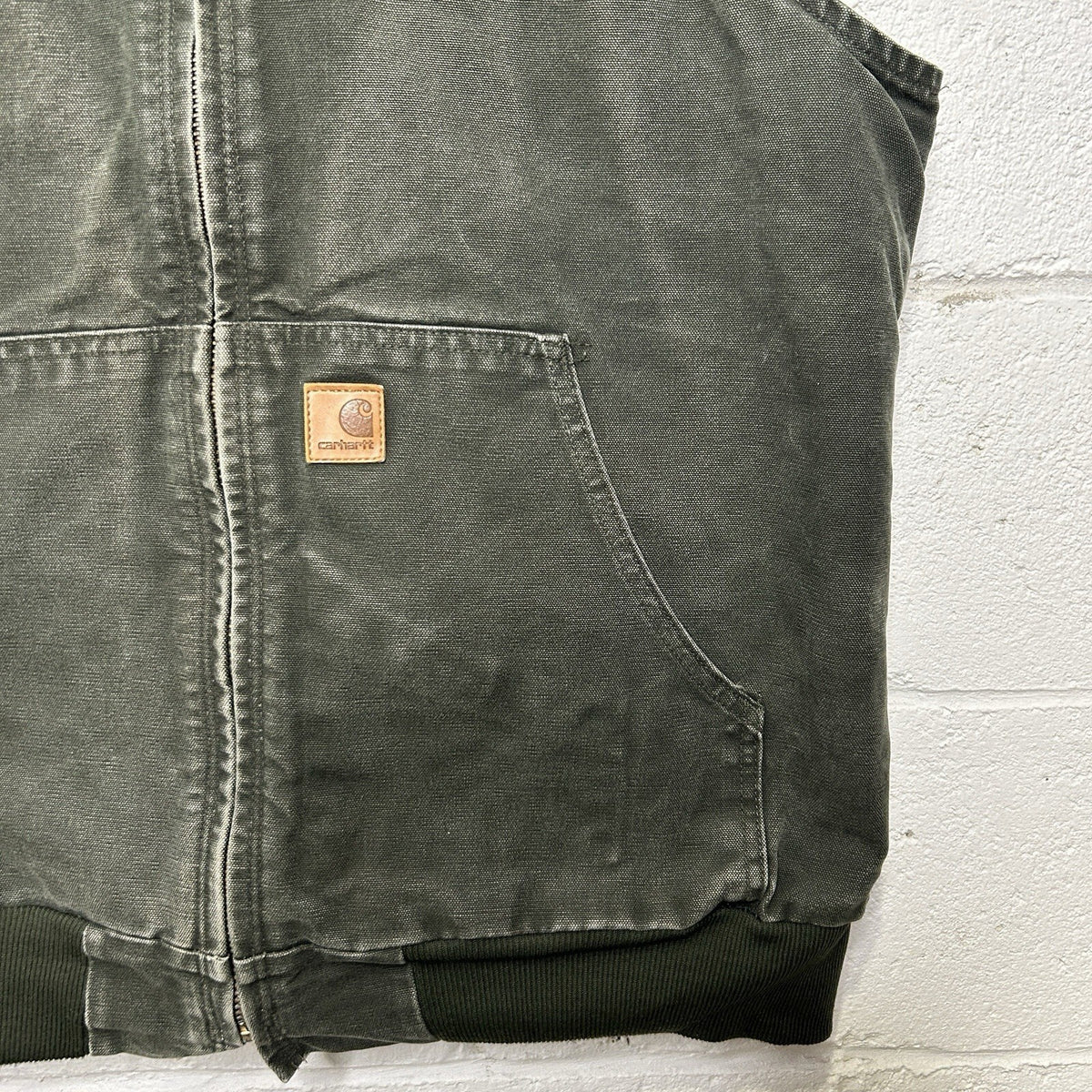 Carhartt Hooded Quilted Canvas Vest “Moss Green” 100121