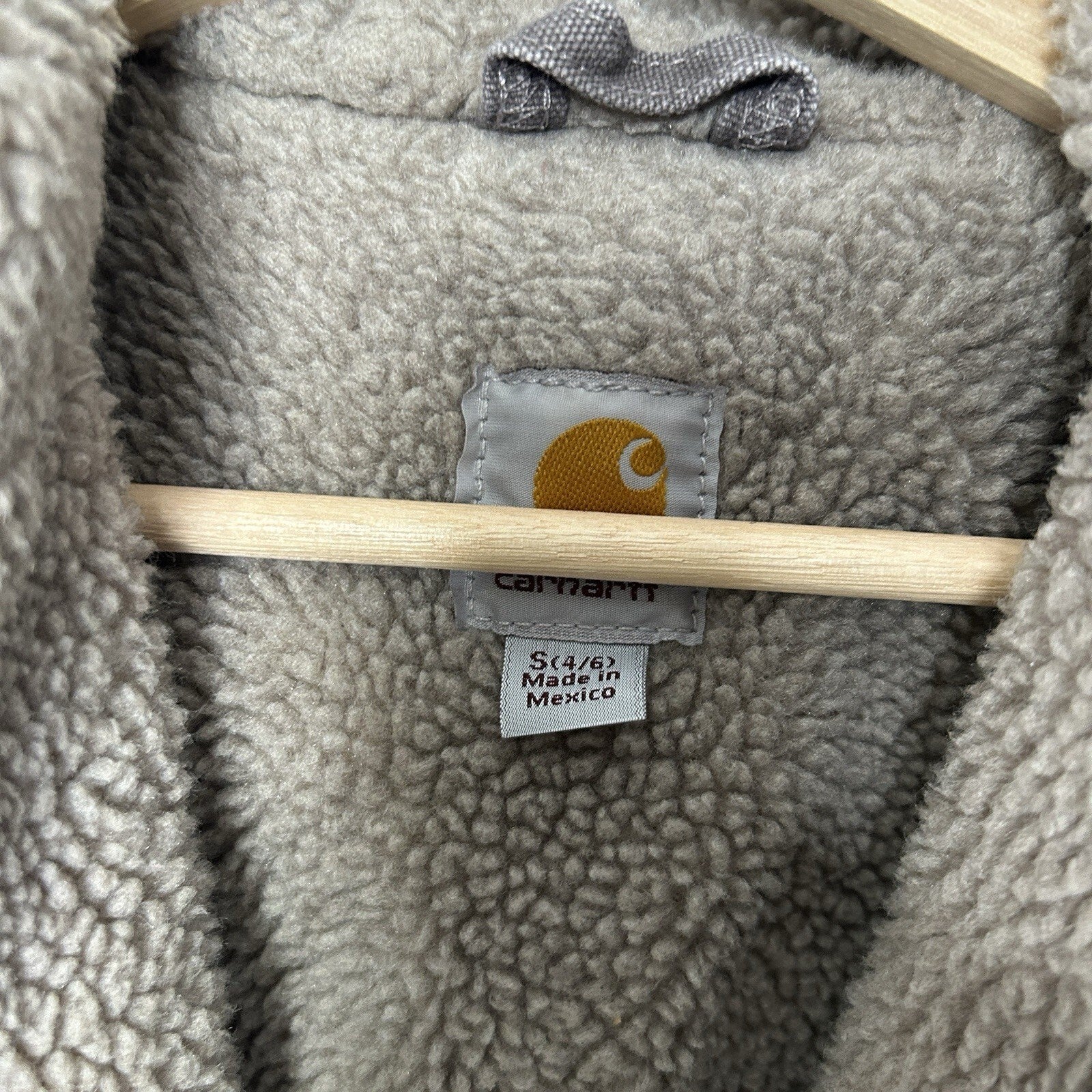 Carhartt Sherpa-Lined Hooded Detroit Jacket “Taupe Grey”
