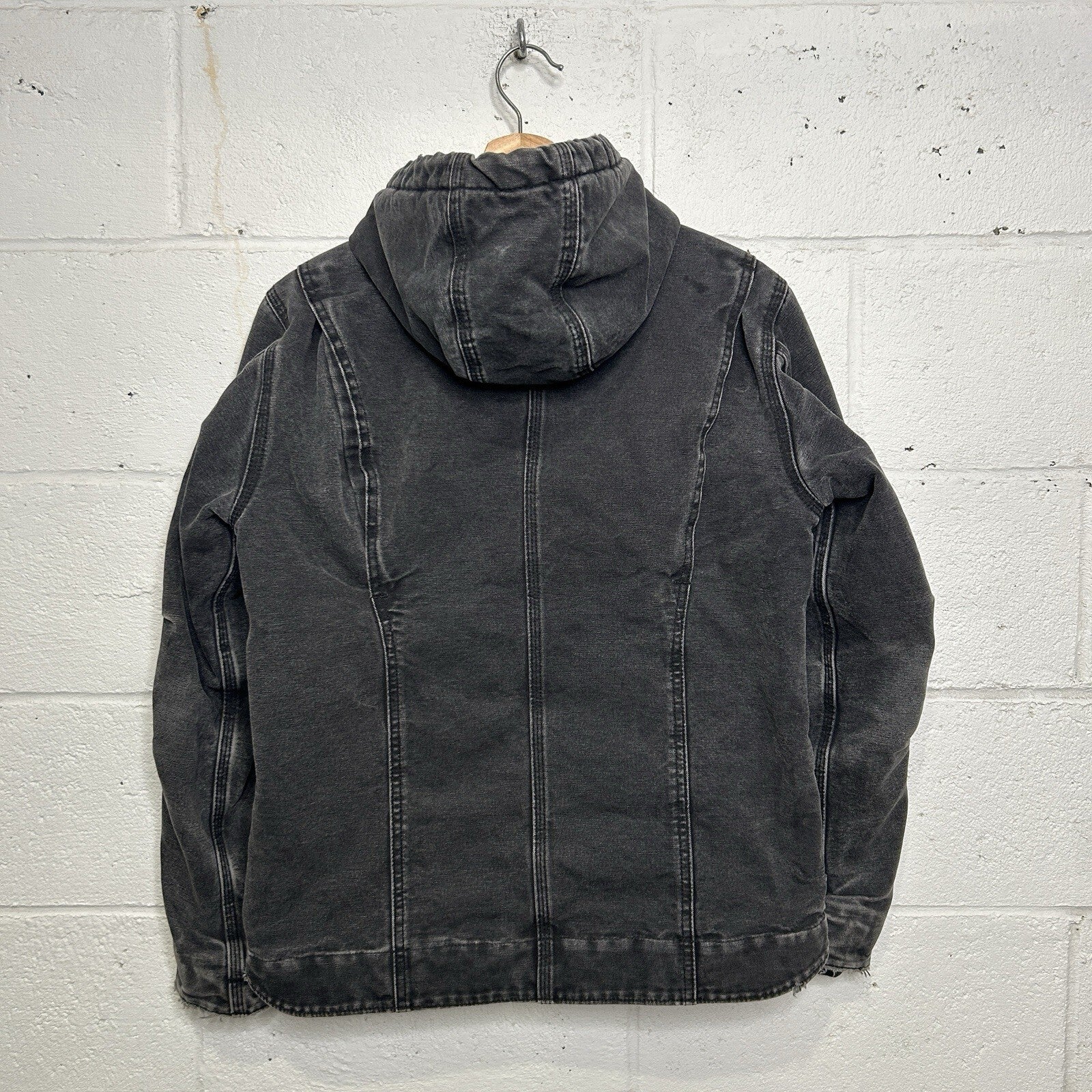 Y2K Carhartt Sherpa-Lined Hooded Detroit Jacket “Black” WJ141 BLK Women’s Small