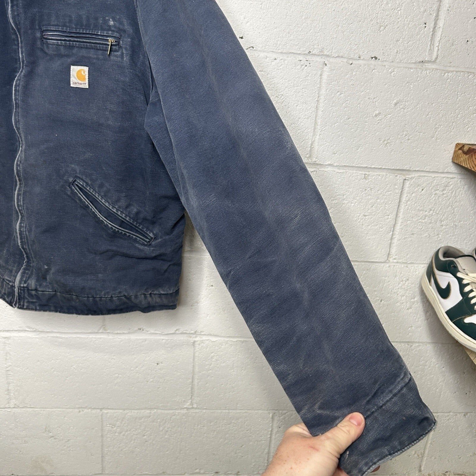 Vintage Carhartt Blanket-Lined Detroit Jacket “Navy” J01 NVY Men’s 46/Large