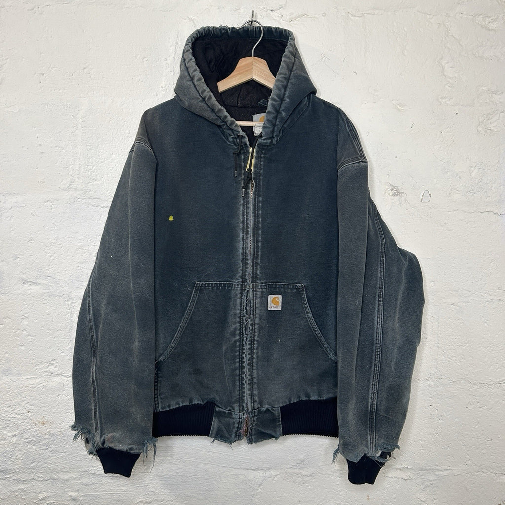Vintage Faded Carhartt Quilted Active Jacket “Black” J140 BLK Men’s X-Large