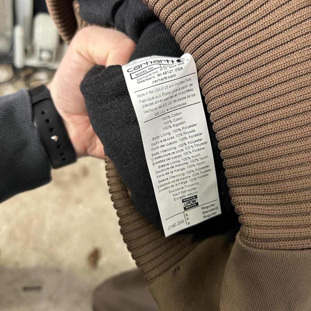 Carhartt Flannel-Lined Hooded Active Jacket “Coffee Break” J140 205 Men’s Small