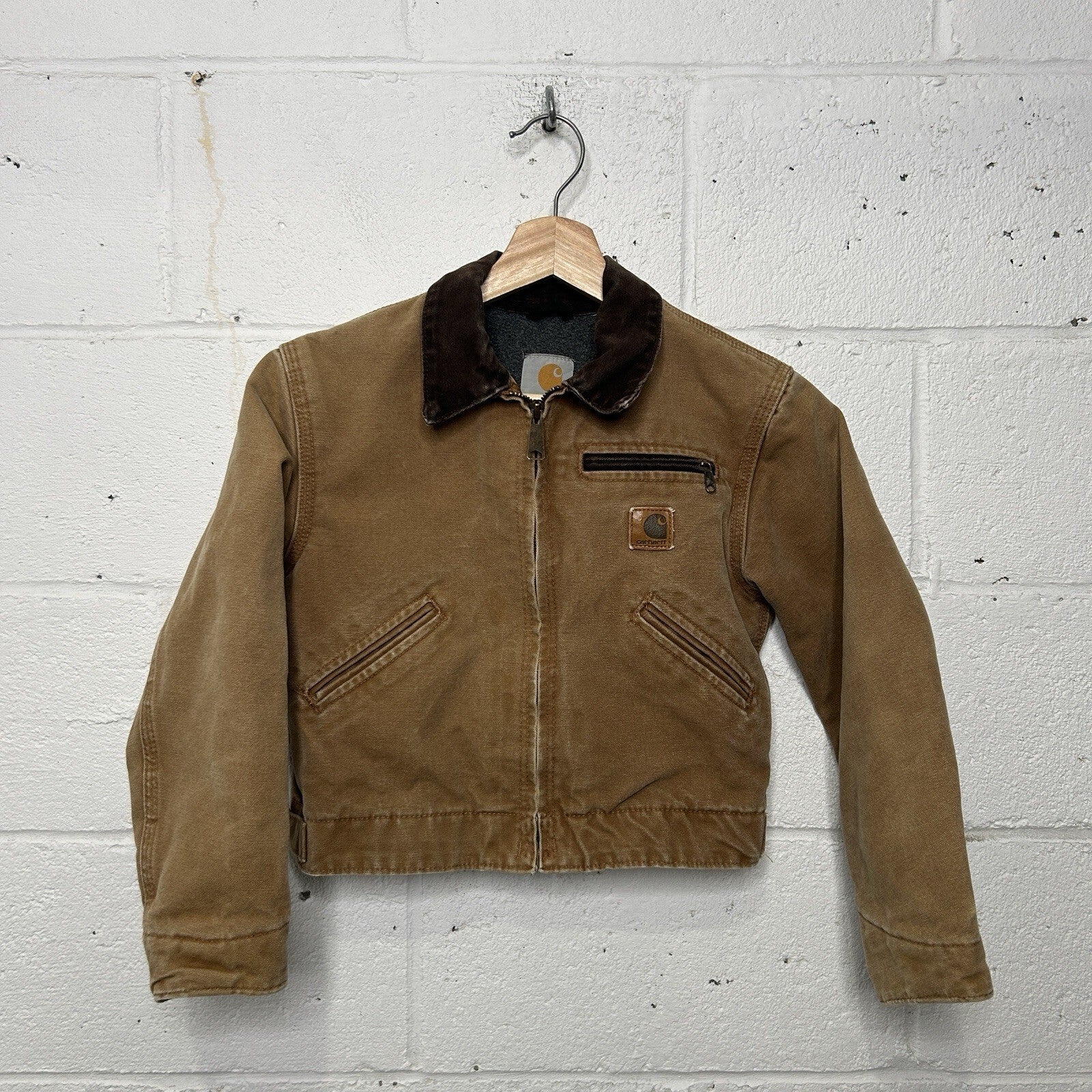 Y2K Carhartt Sherpa-Lined Detroit Jacket “Brown” YYJ97 BRN Youth Medium