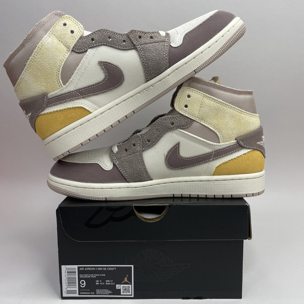 Nike Air Jordan 1 Mid SE Craft Inside Out “Taupe Haze” DM9652-102 Men’s Size 9