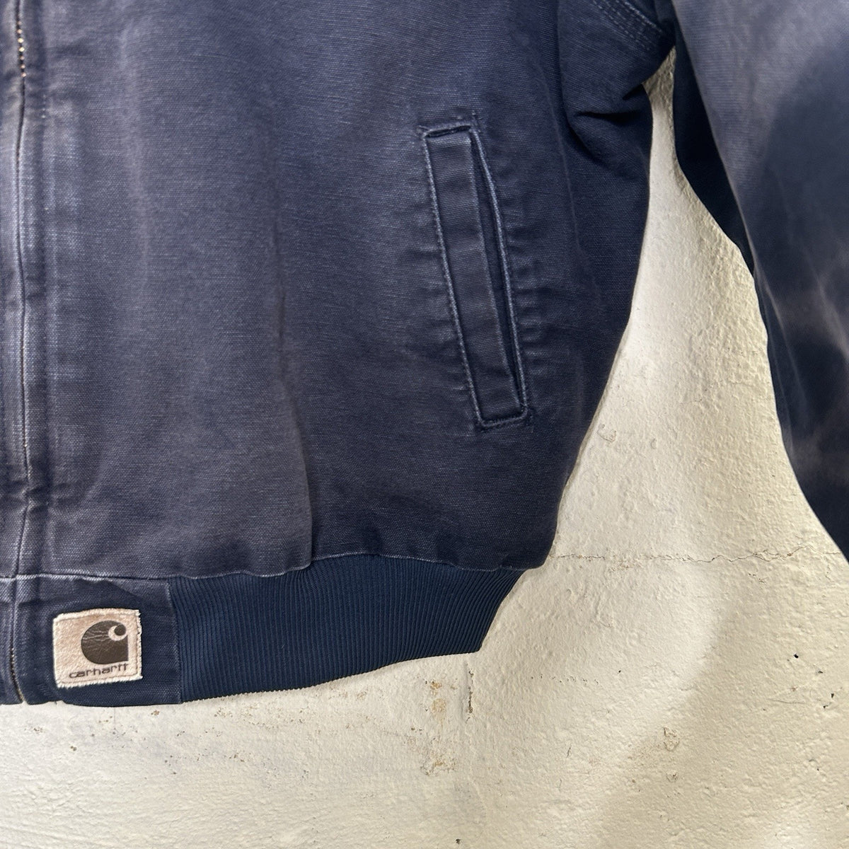 Vintage Faded Carhartt Quilted Santa Fe Jacket “Midnight Blue”