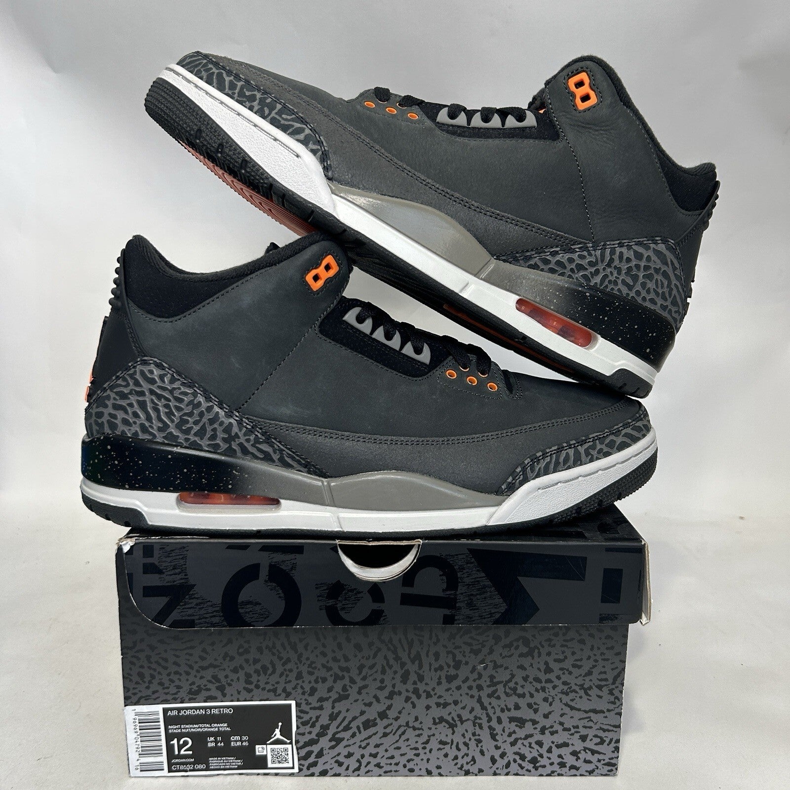 Nike Air Jordan 3 Retro OG “Fear Pack” CT8532-080 Men’s 12 New