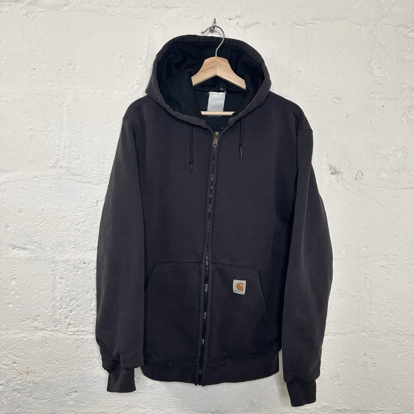 Vintage Carhartt Thermal-Lined Zip Hoodie “Black” Men’s Medium