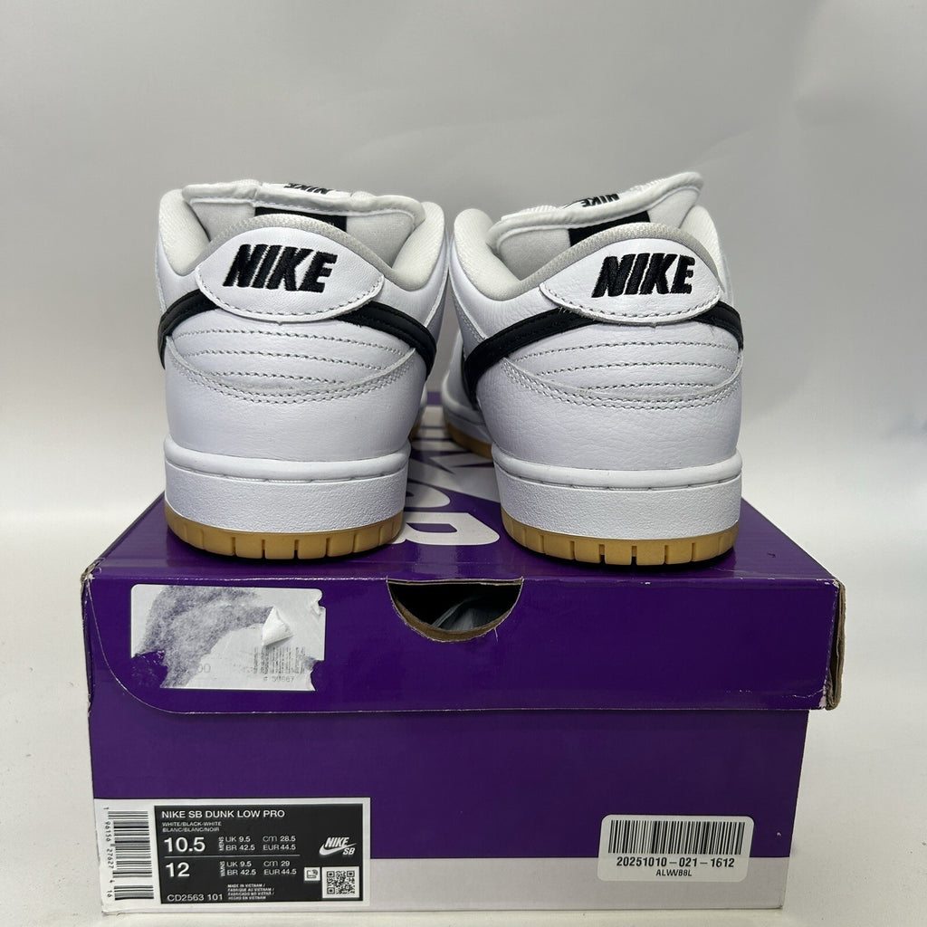 Mens Nike SB Dunk Low Pro "White Gum" CD2563-101 Men’s 10.5 New