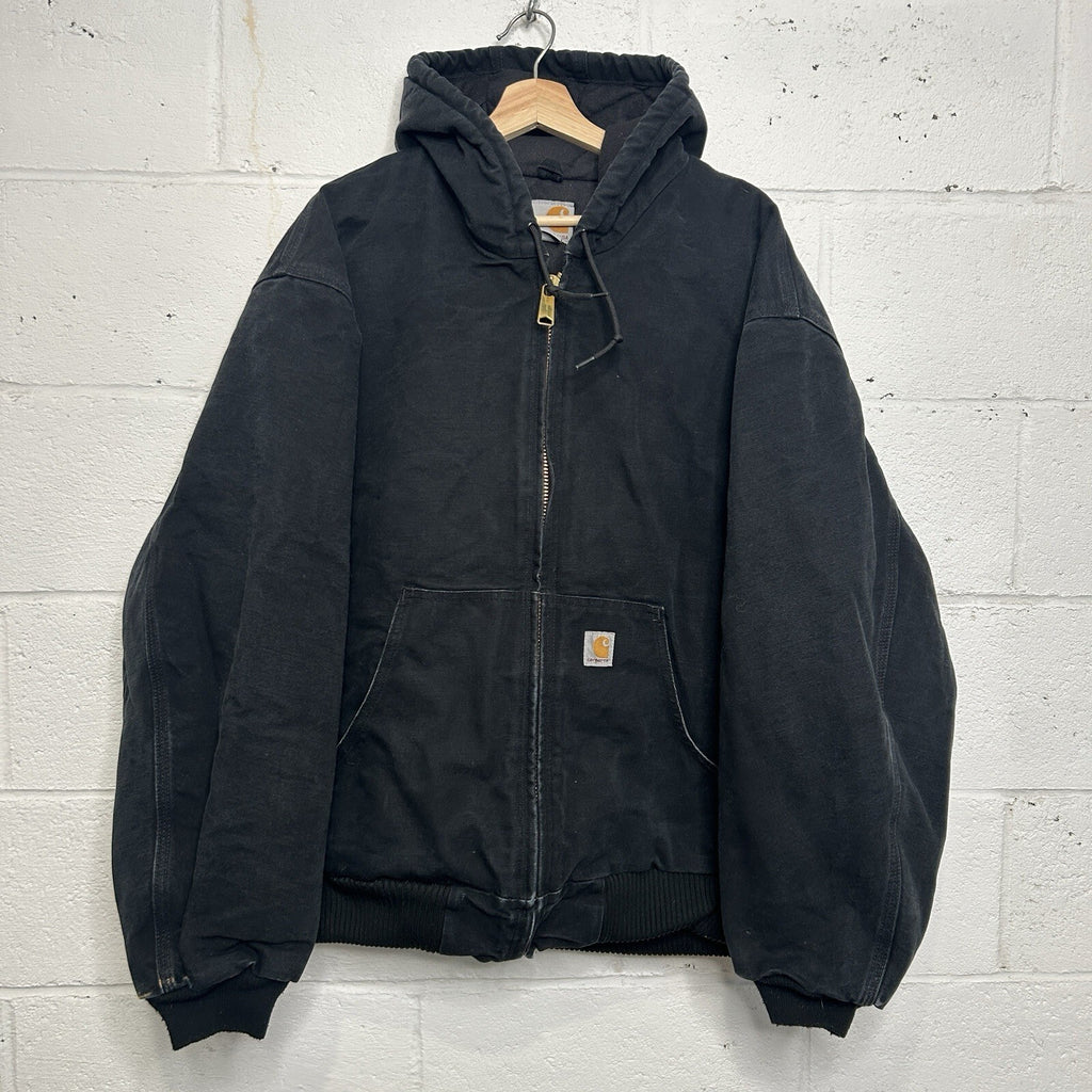 Vintage Carhartt Quilted Hooded Active Jacket “Black” J140 BLK Men’s 2XL
