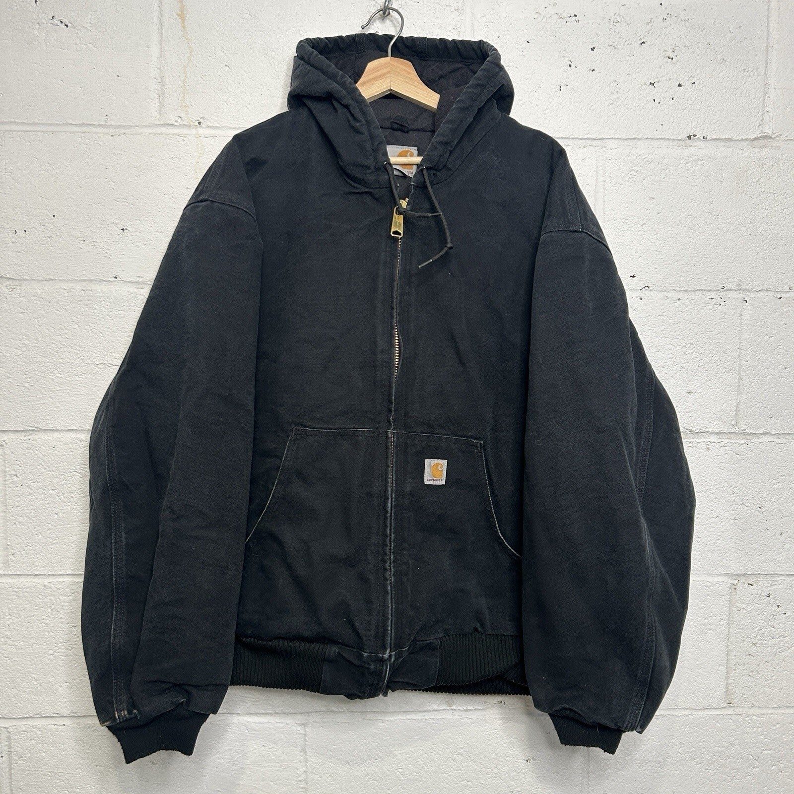 Vintage Carhartt Quilted Hooded Active Jacket “Black” J140 BLK Men’s 2XL