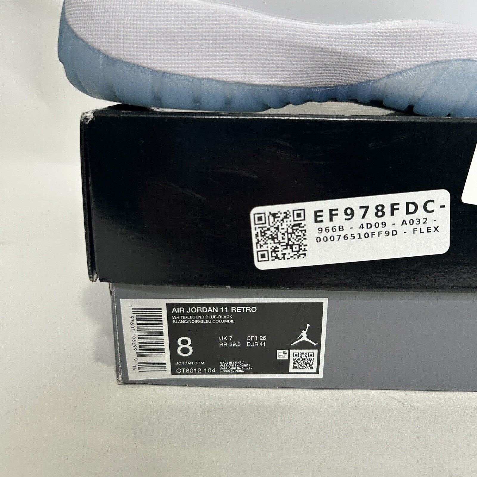 Nike Air Jordan 11 Retro OG “Legend Blue/Columbia” CT8012-104 Men’s 8 New