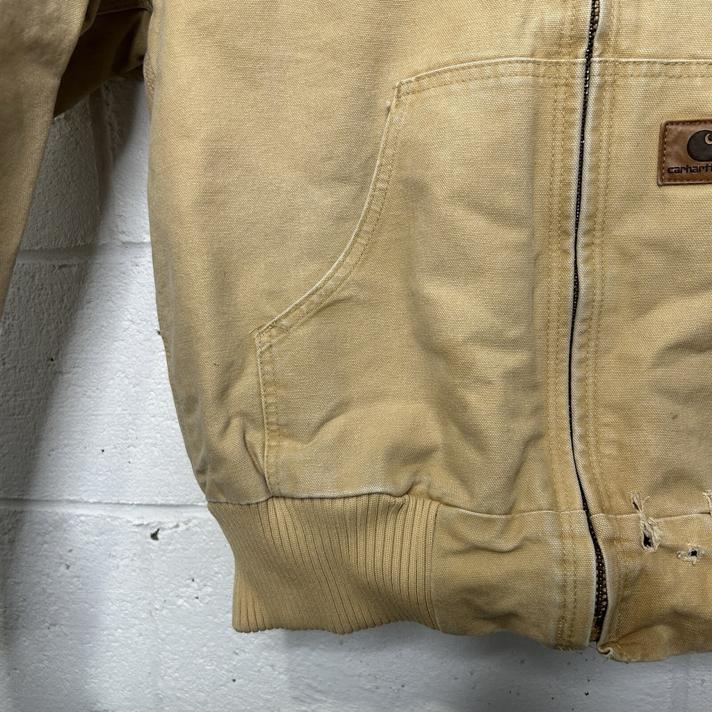 Vintage Carhartt Quilted Hooded Active Jacket “Wheat” J130 WET Men’s Small