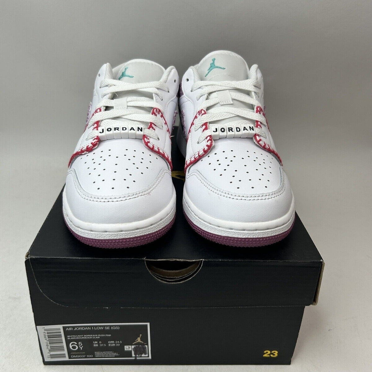 Nike Shoes Air Jordan 1 Retro Low GS SE “Knit/Light Bordeaux” 2024