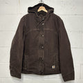 Y2K Carhartt Sandstone Sherpa Berkley Jacket “Dark Brown” 100657-201 Women’s XL