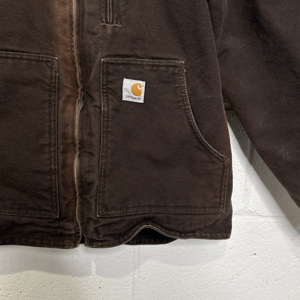 Vintage Carhartt Sherpa-Lined Ridge Coat “Dark Brown” WC061 DKB Women’s Small