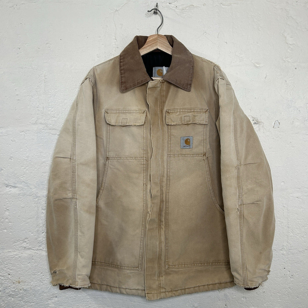 Vintage Faded Carhartt Quilted Artic Jacket “Brown” CQ186 Men’s Large