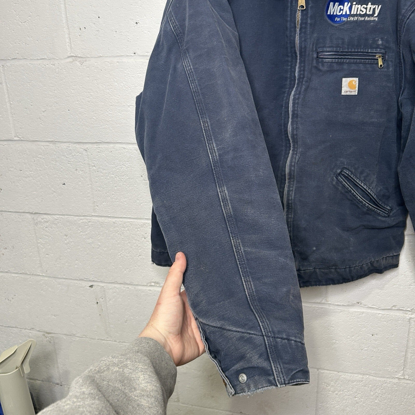 Vintage Carhartt Blanket-Lined Detroit Jacket “Navy” J01 NVY Men’s 46/Large