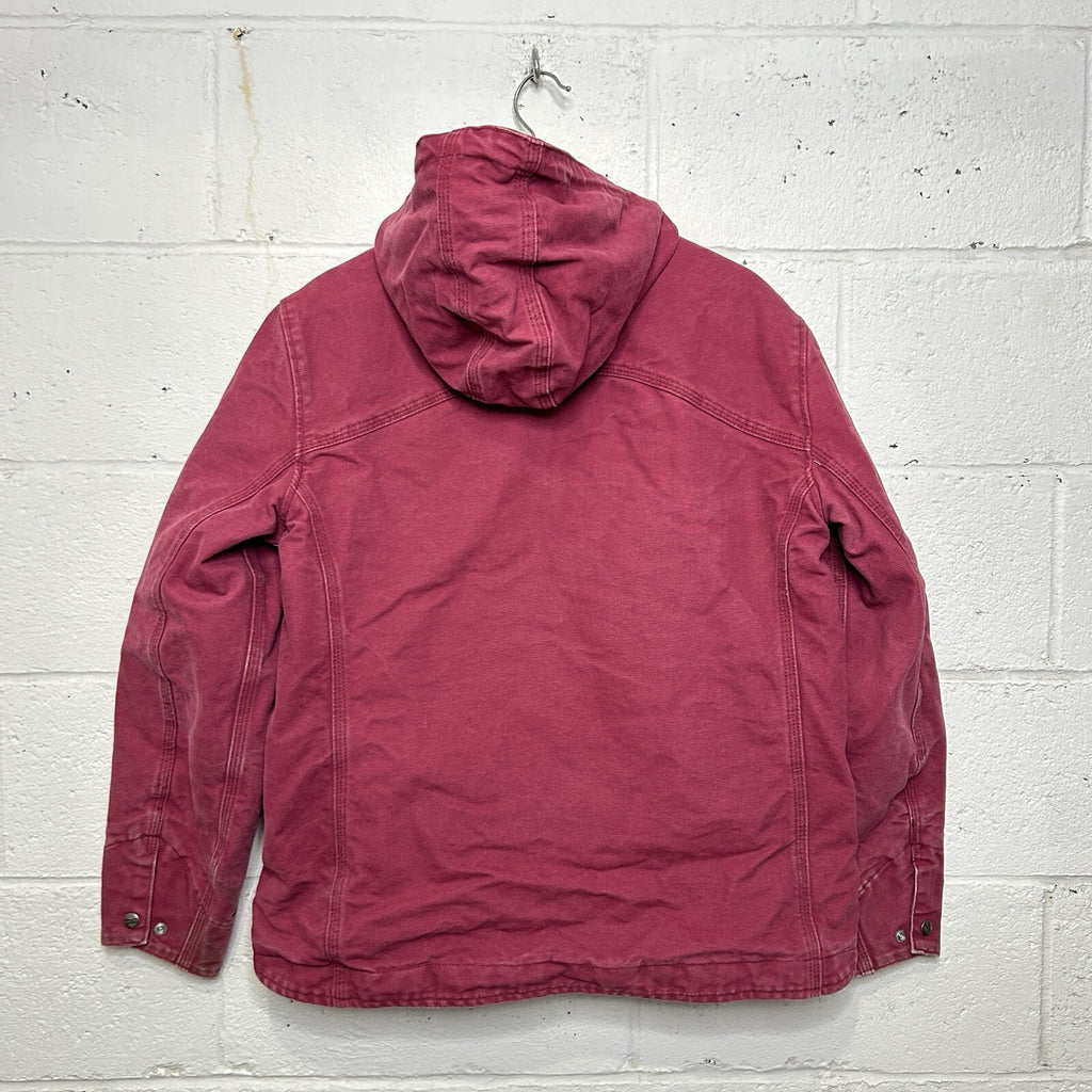 Y2K Carhartt Sherpa-Lined Sandstone Berkley Jacket “Merlot” 100657-648 Women’s M