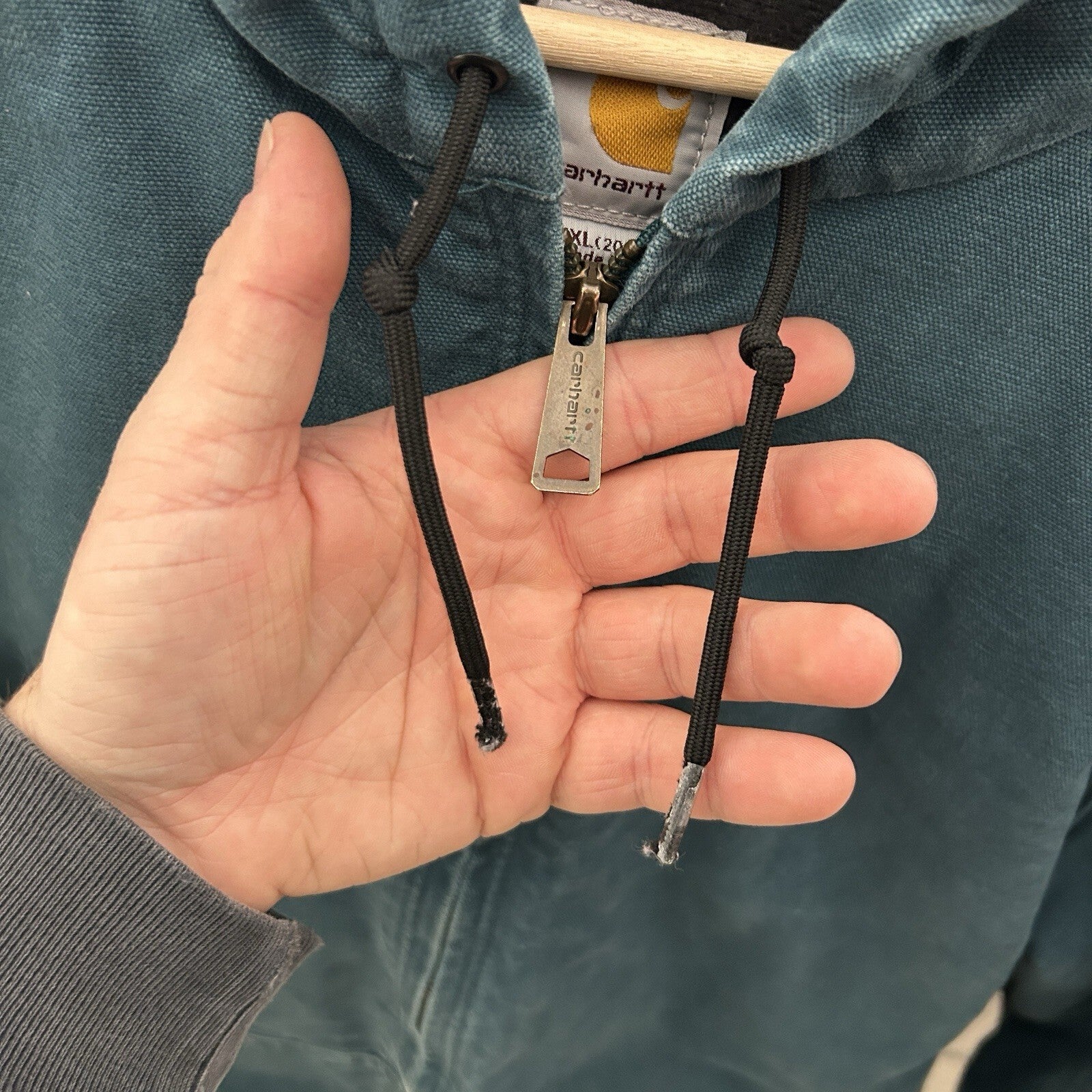Y2K Carhartt Quilted Hooded Active Jacket “Dark Teal” WJ130-443 Women’s 2XL