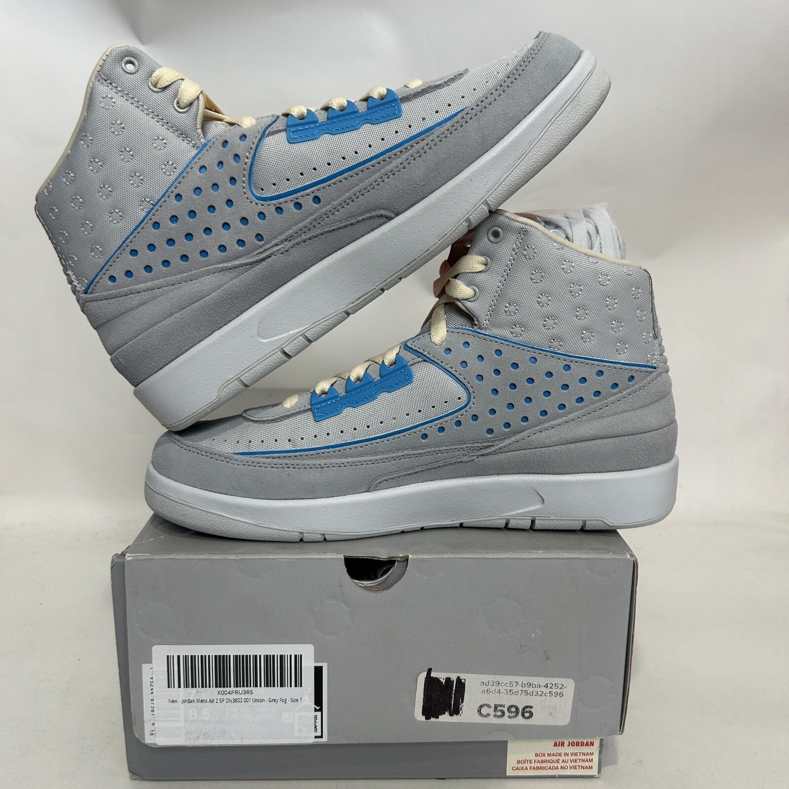 Nike Air Jordan 2 Retro SP X Union LA “Grey Fog” DN3802-001 Men’s 7/Women’s 8.5