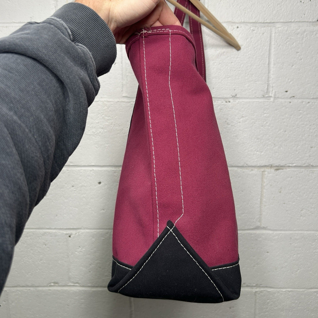 L.L. Bean Two-Tone Boat & Tote Bag “Magenta Black”