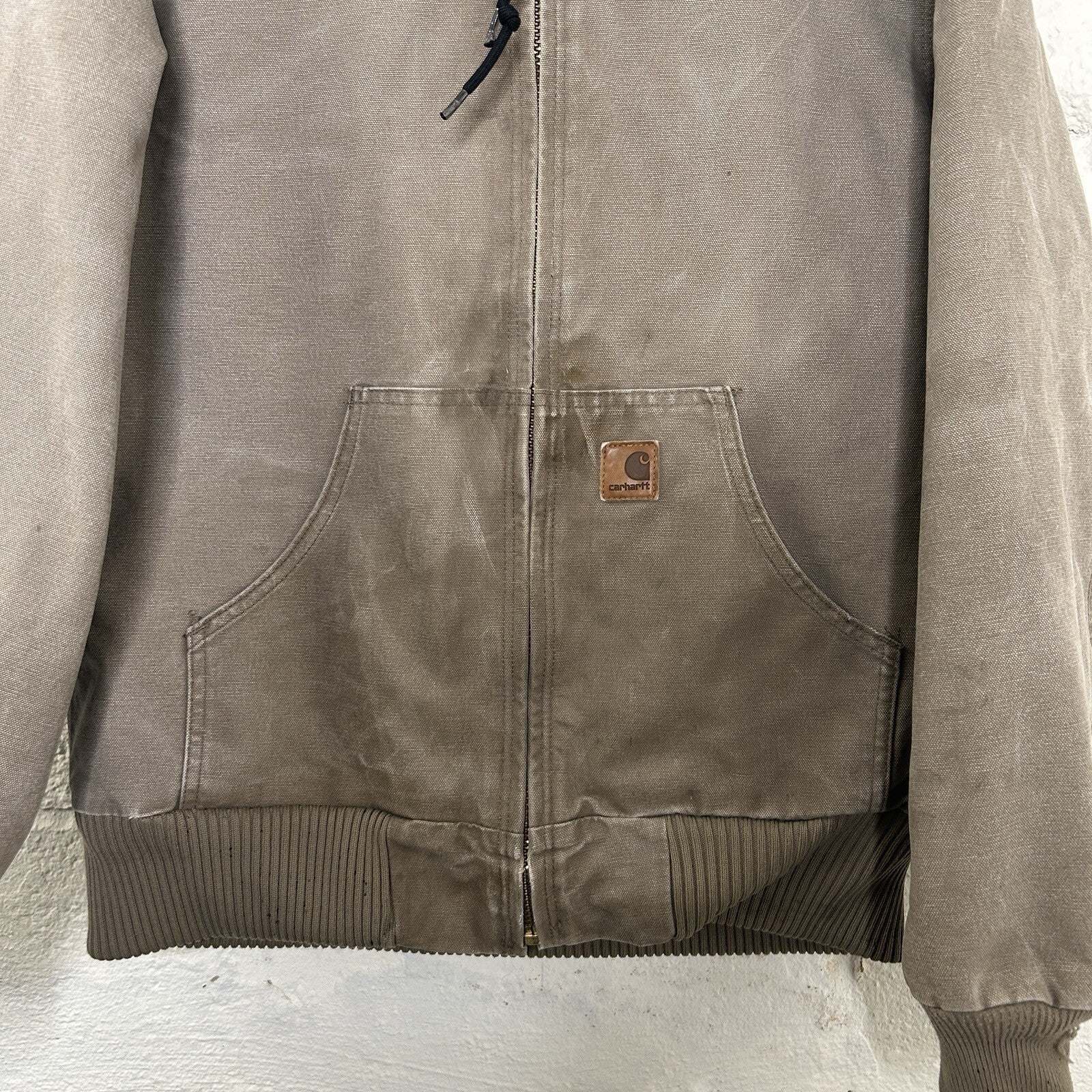 Vintage Carhartt Quilted Hooded Active Jacket “Mushroom” J130 MUS Men’s Small