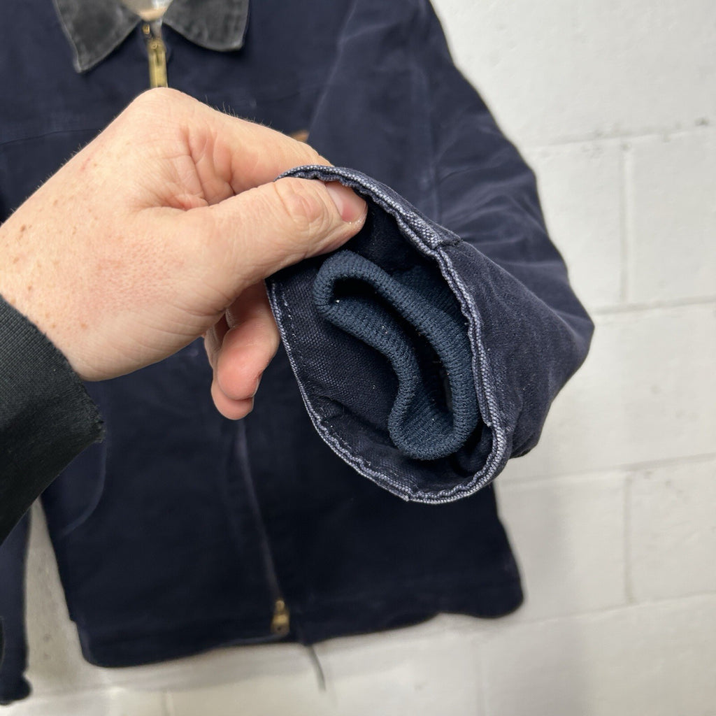 Y2K Carhartt Sandstone Sherpa-Lined Ridge Coat “Midnight Blue” C61 MDT Men’s S