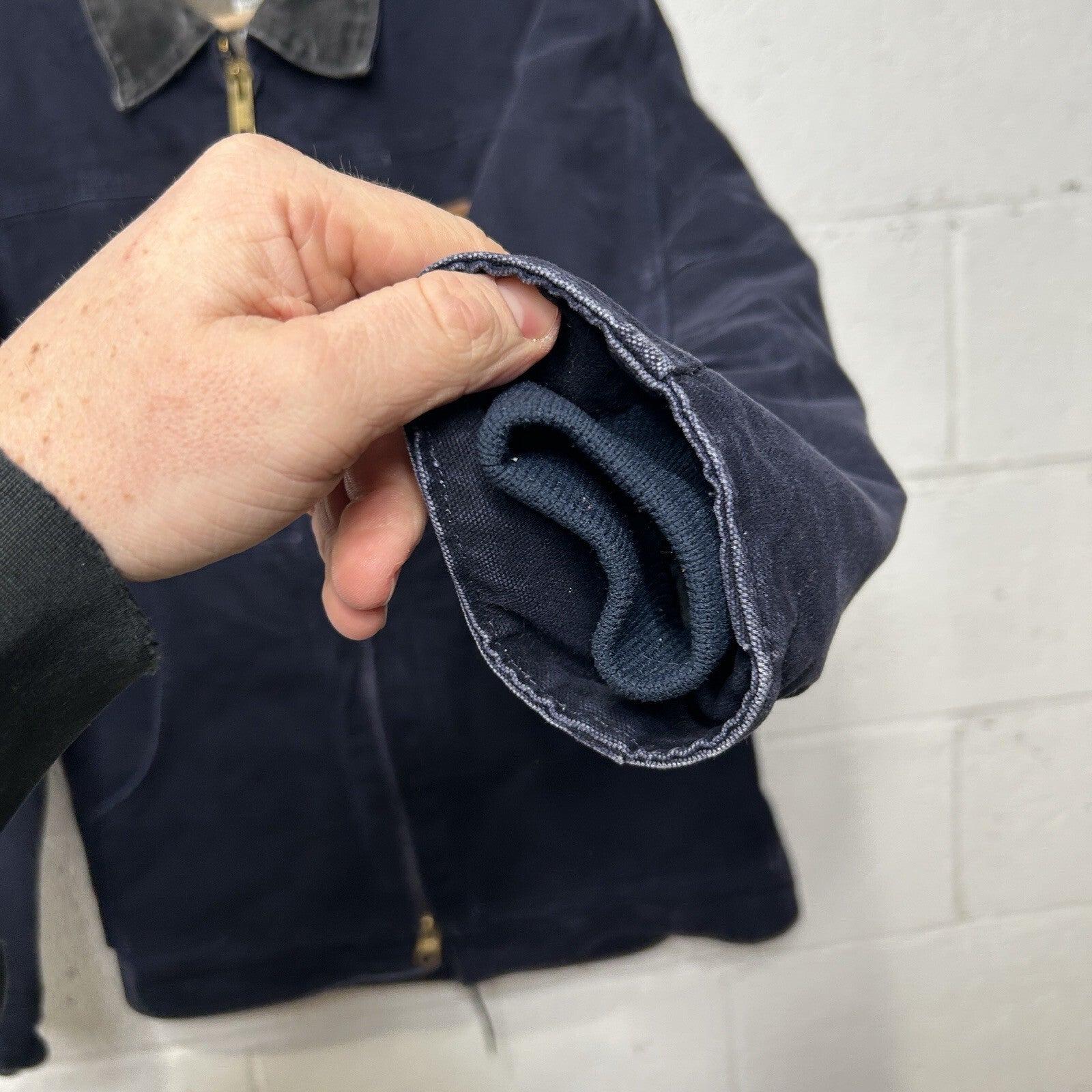 Y2K Carhartt Sandstone Sherpa-Lined Ridge Coat “Midnight Blue” C61 MDT Men’s S