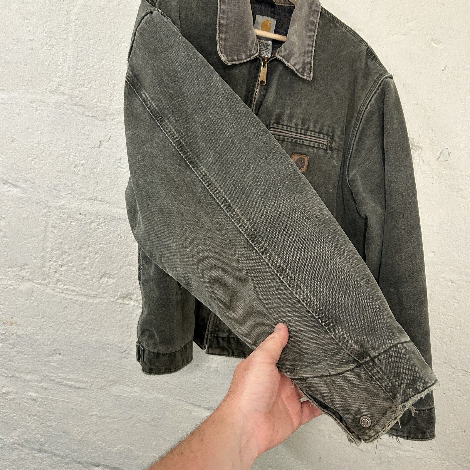 Vintage Carhartt Blanket-Lined Detroit Jacket “Moss Green” J97 MOS Men’s X-Large
