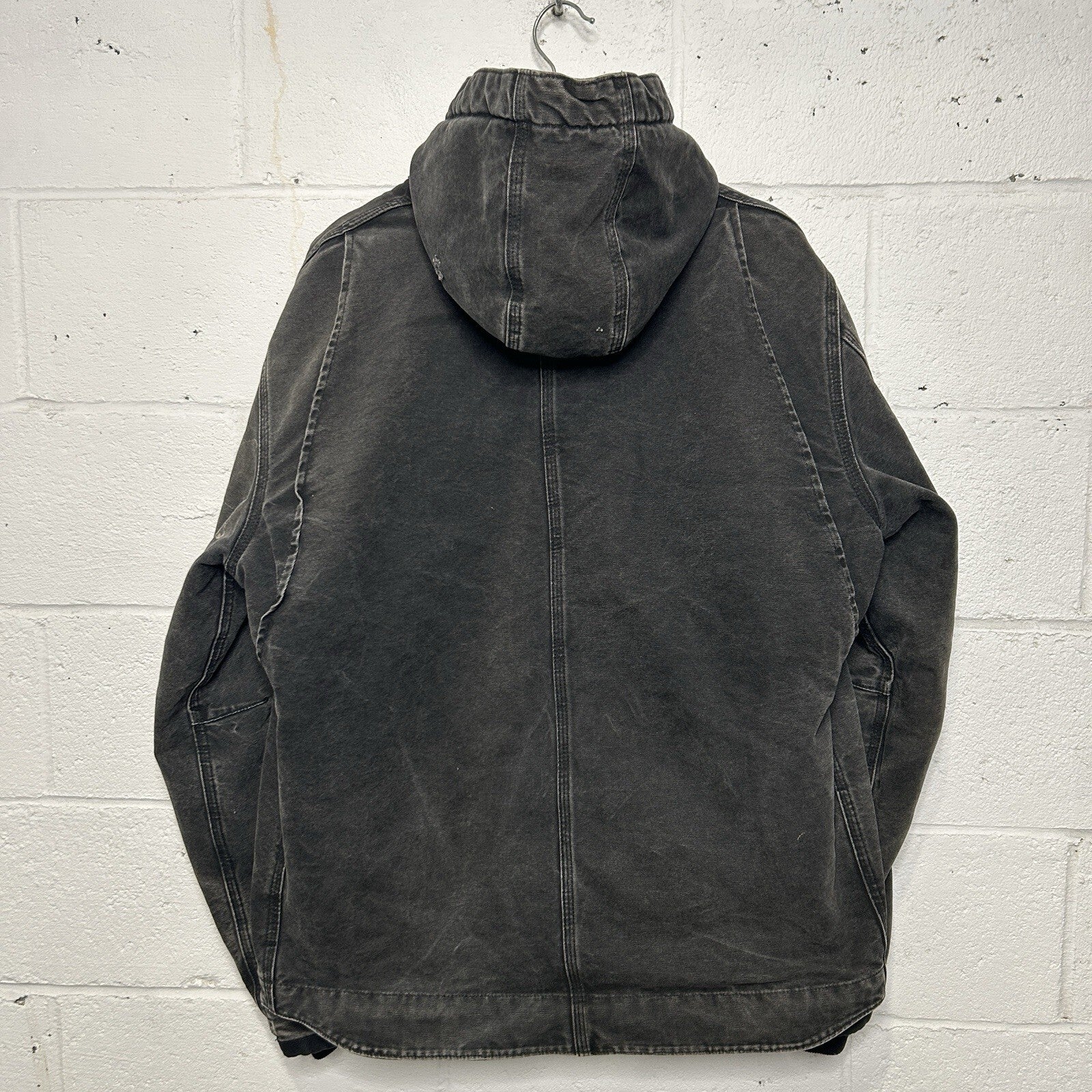 Y2K Carhartt Sandstone Hooded Multi-Pocket Jacket “Black” J284 BLK Men’s Large