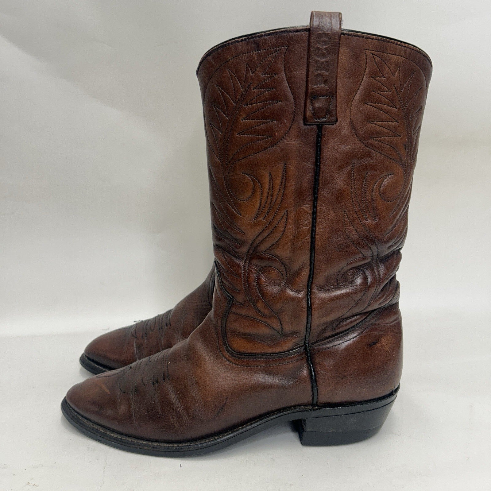 Vintage Red Wing 9801 Pecos Roper Pull-On Cowboy Boots “Mostique Brown” 11D
