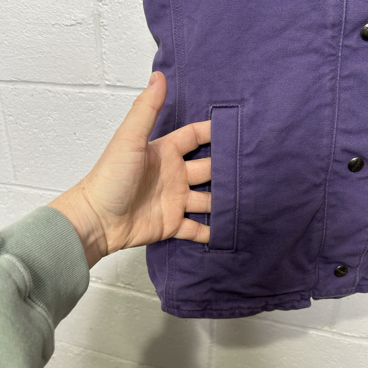 Carhartt Sherpa-Lined Berkley Hooded Vest “Grape/Purple”