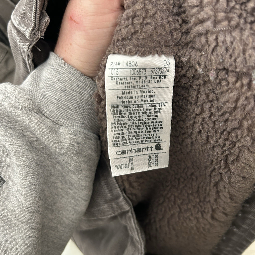 Y2K Carhartt Sherpa-Lined Sandstone Berkley Jacket “Taupe Grey” 100657-032