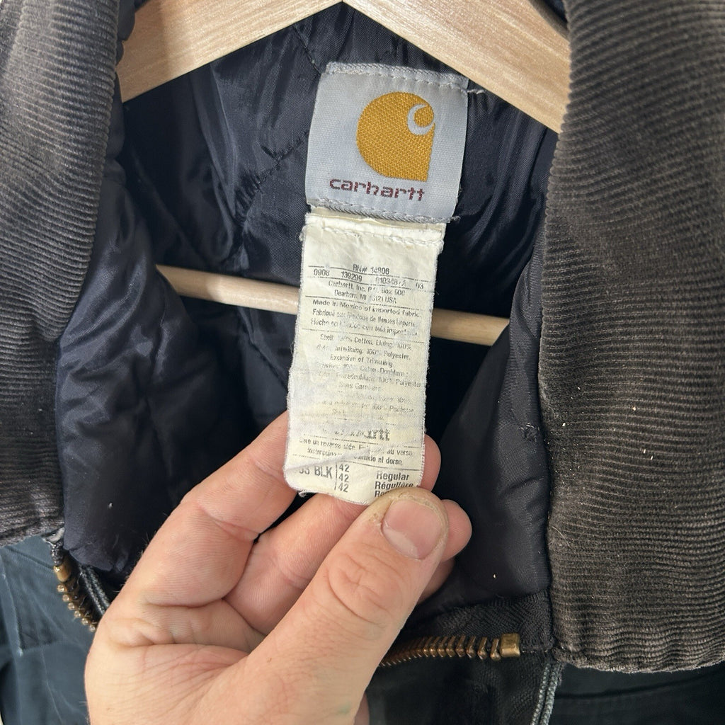 Vintage Carhartt Quilted Artic Jacket “Black” C03 BLK Men’s 42/Large Worn