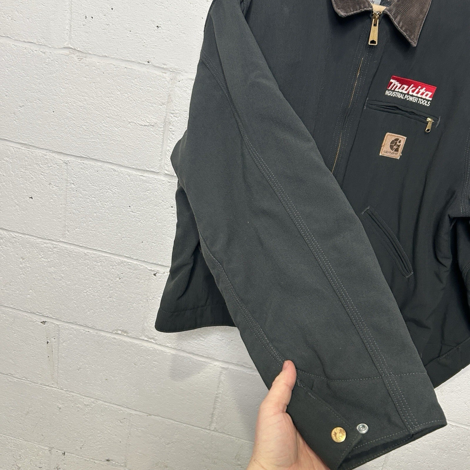 Vintage Carhartt Blanket-Lined Detroit Jacket “Charcoal” J128 CHR Men’s X-Large